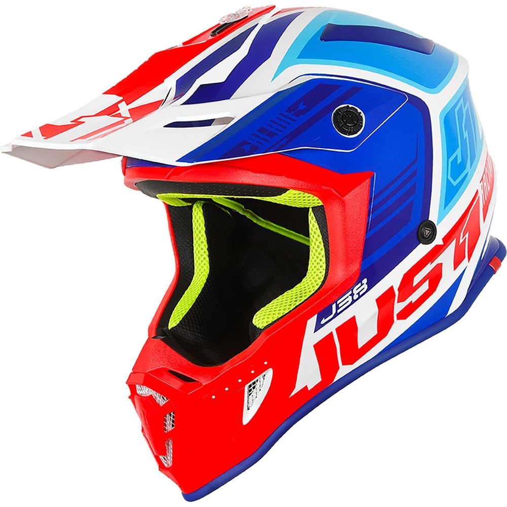 Just1 J38 MX Helmet Blade Gloss Blue / Red / White - ThrottleChimp