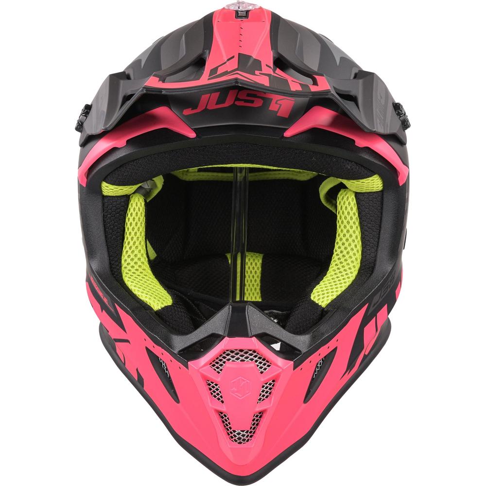 Just1 J38 MX Helmet Blade Matt Fluo Fuchsia / Black - ThrottleChimp