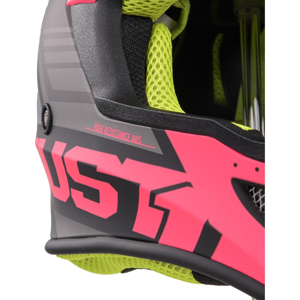 Just1 J38 MX Helmet Blade Matt Fluo Fuchsia / Black (Image 10) - ThrottleChimp