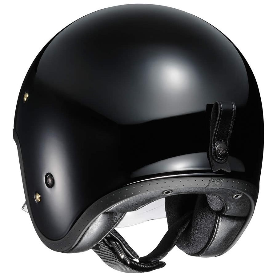 Shoei J.O Plain Open Face Helmet Black (Image 3) - ThrottleChimp