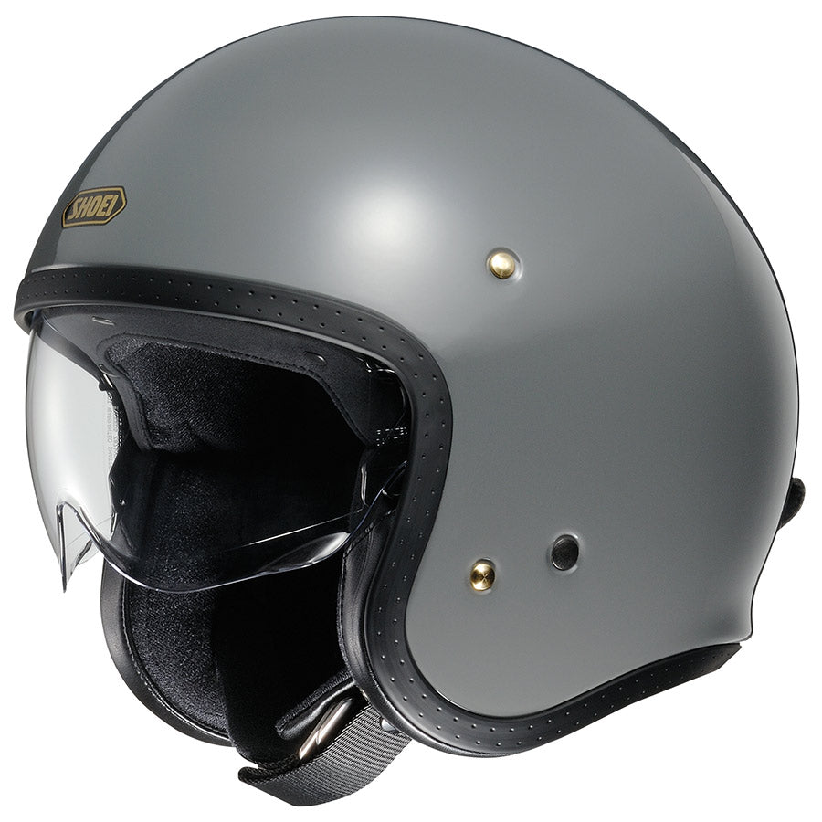 Shoei J.O Plain Open Face Helmet Basalt Grey - ThrottleChimp
