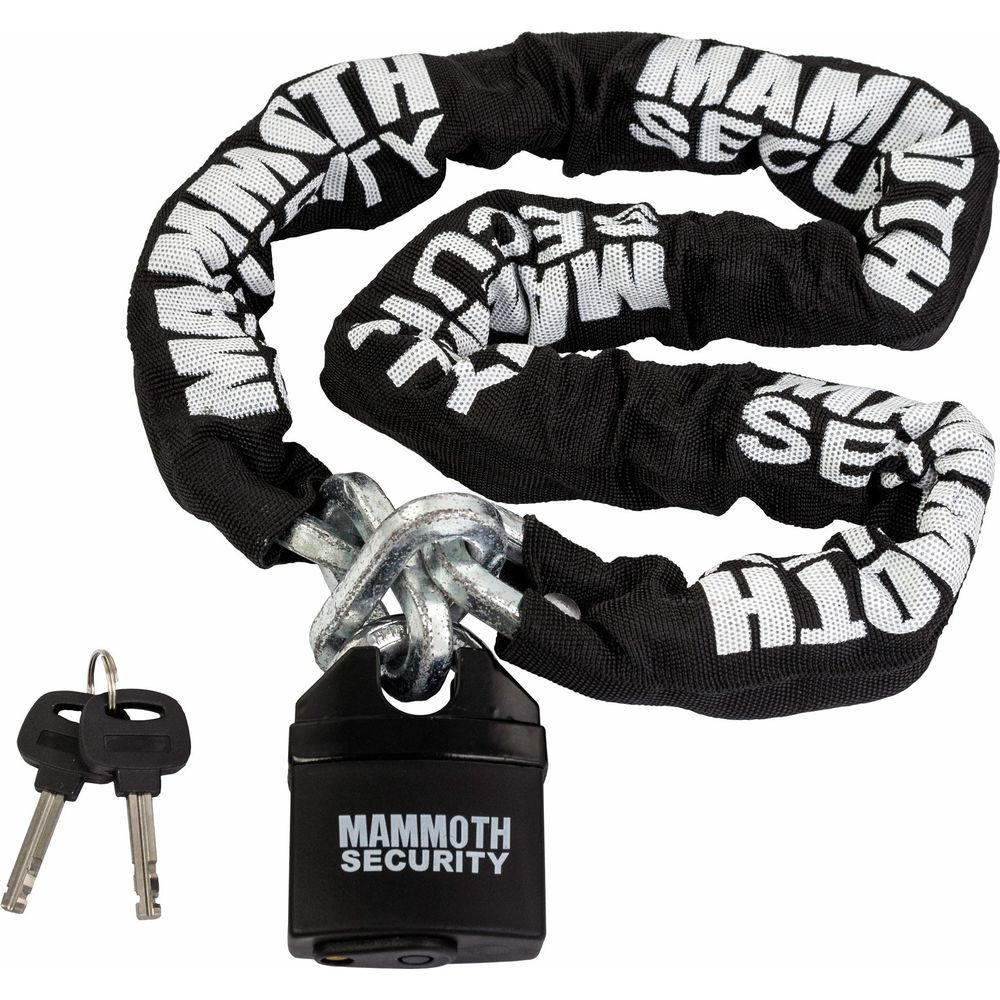 Mammoth Security Lock And Chain Chain / Closed Shackle Lock - 10 MM X 1200 MM - ThrottleChimp