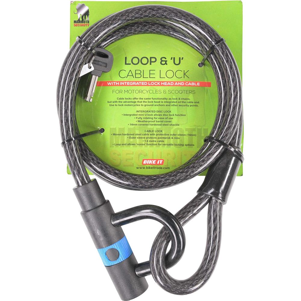 Mammoth Security Loop & "U" Cable Lock - ThrottleChimp