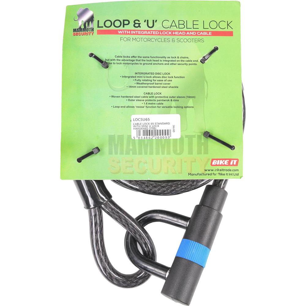 Mammoth Security Loop & "U" Cable Lock (Image 2) - ThrottleChimp