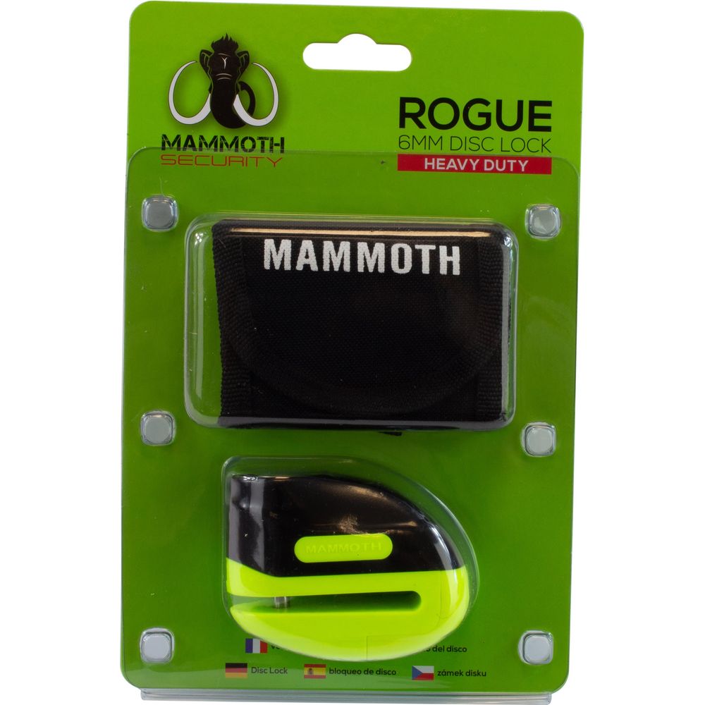 Mammoth Security Rogue Disc Lock Yellow (Image 4) - ThrottleChimp