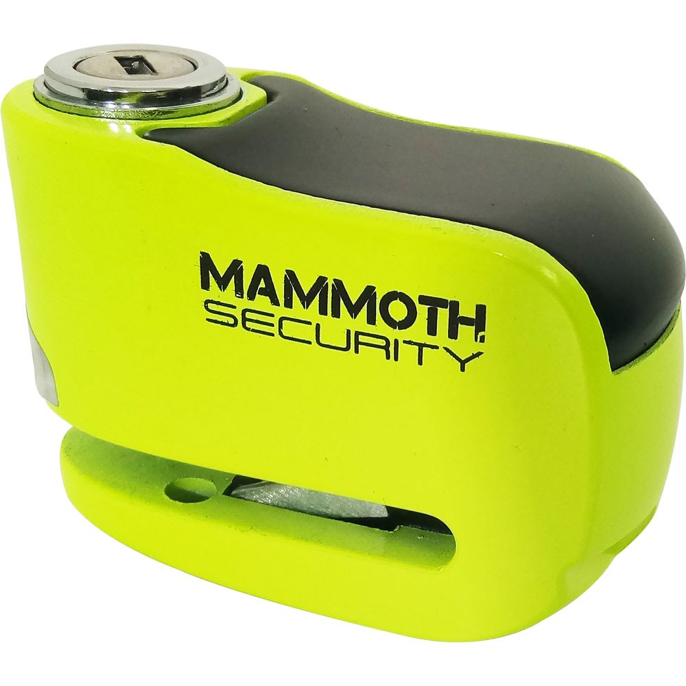 Mammoth Security Gremlin Alarm Disc Lock With 6 MM Stainless Steel Pin Fluo Yellow - ThrottleChimp