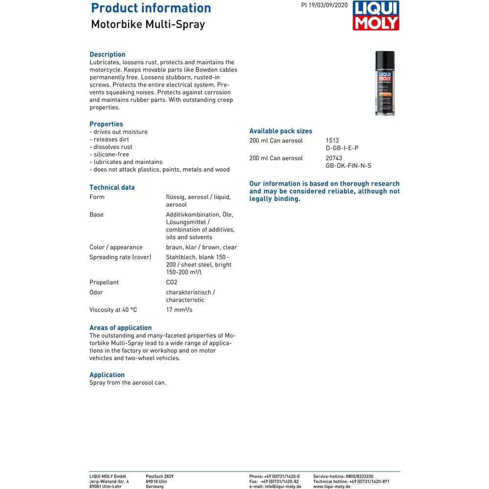 Liqui Moly Multi-Spray (Image 2) - ThrottleChimp