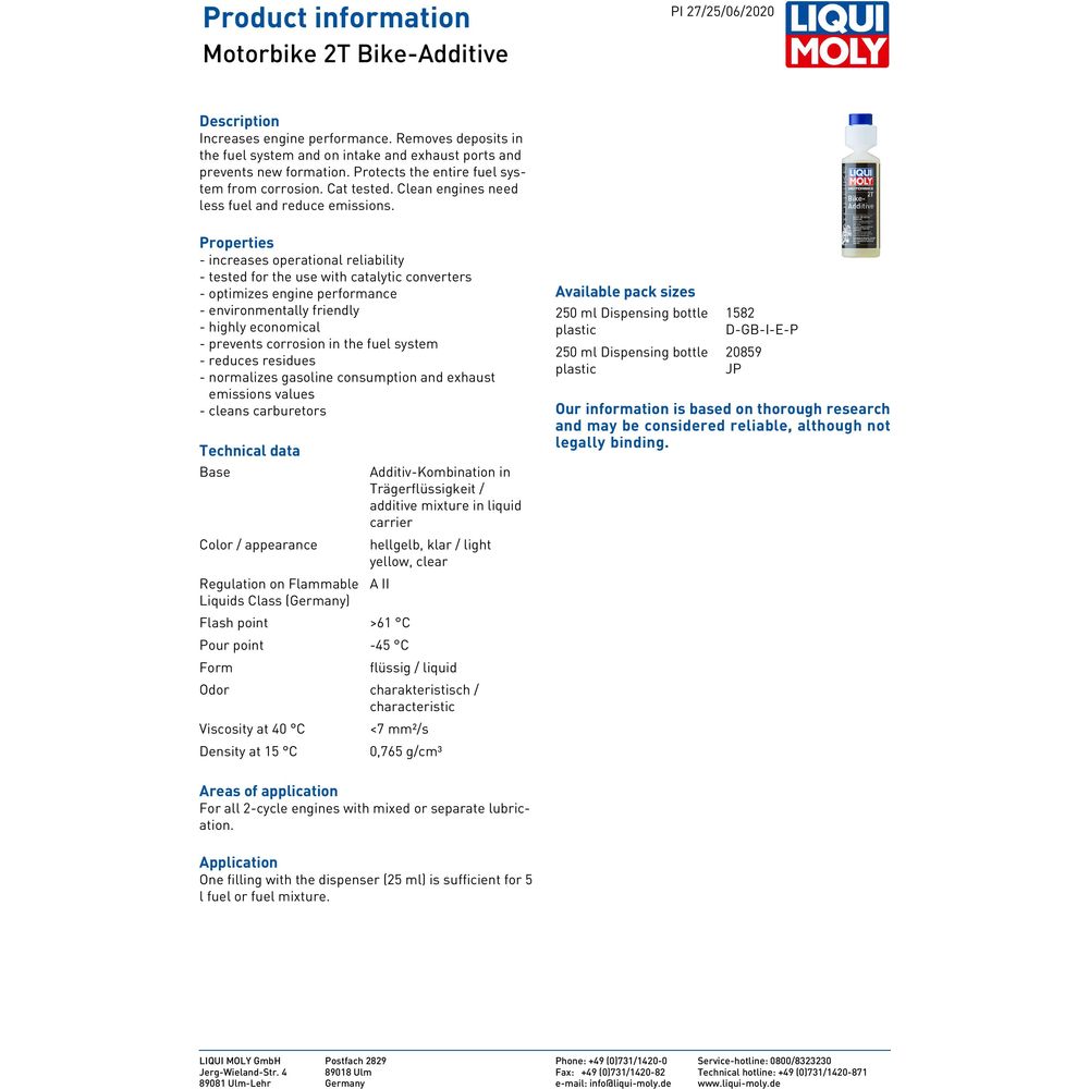 Liqui Moly 2T Bike Additive (Image 2) - ThrottleChimp