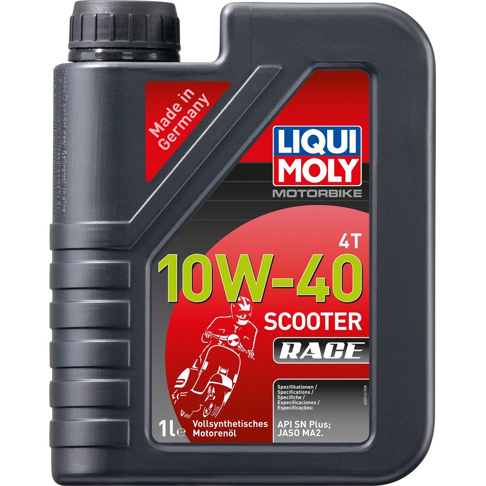 Liqui Moly 4 Stroke Fully Synthetic Scooter Race Oil 10W-40 #API-SN JASO-MA2 - ThrottleChimp