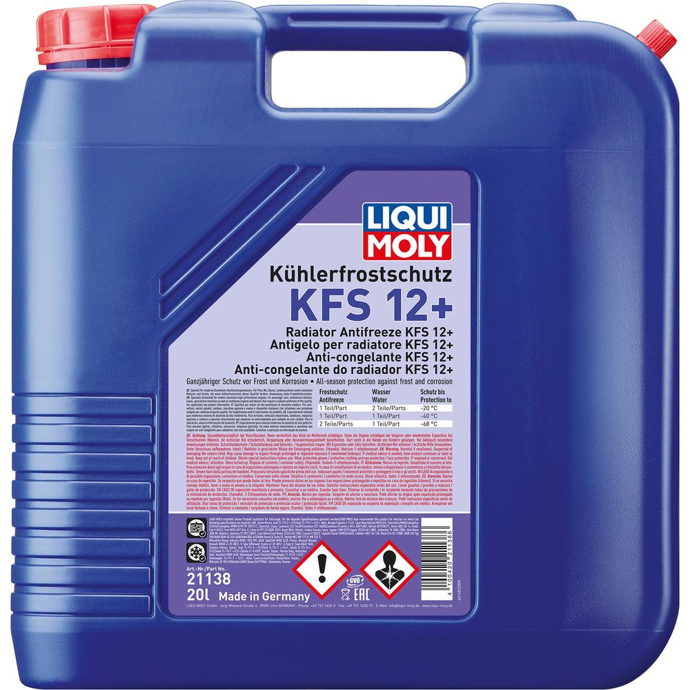 Liqui Moly Radiator Antifreeze KFS 12+ 20L Canister - ThrottleChimp