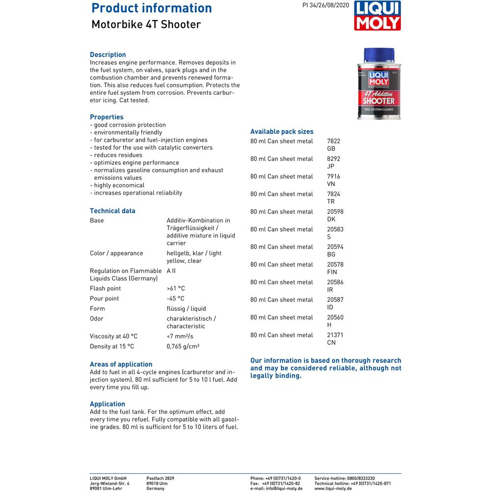 Liqui Moly Tray Of 4T Shooters - Pack Of 24 (Image 2) - ThrottleChimp