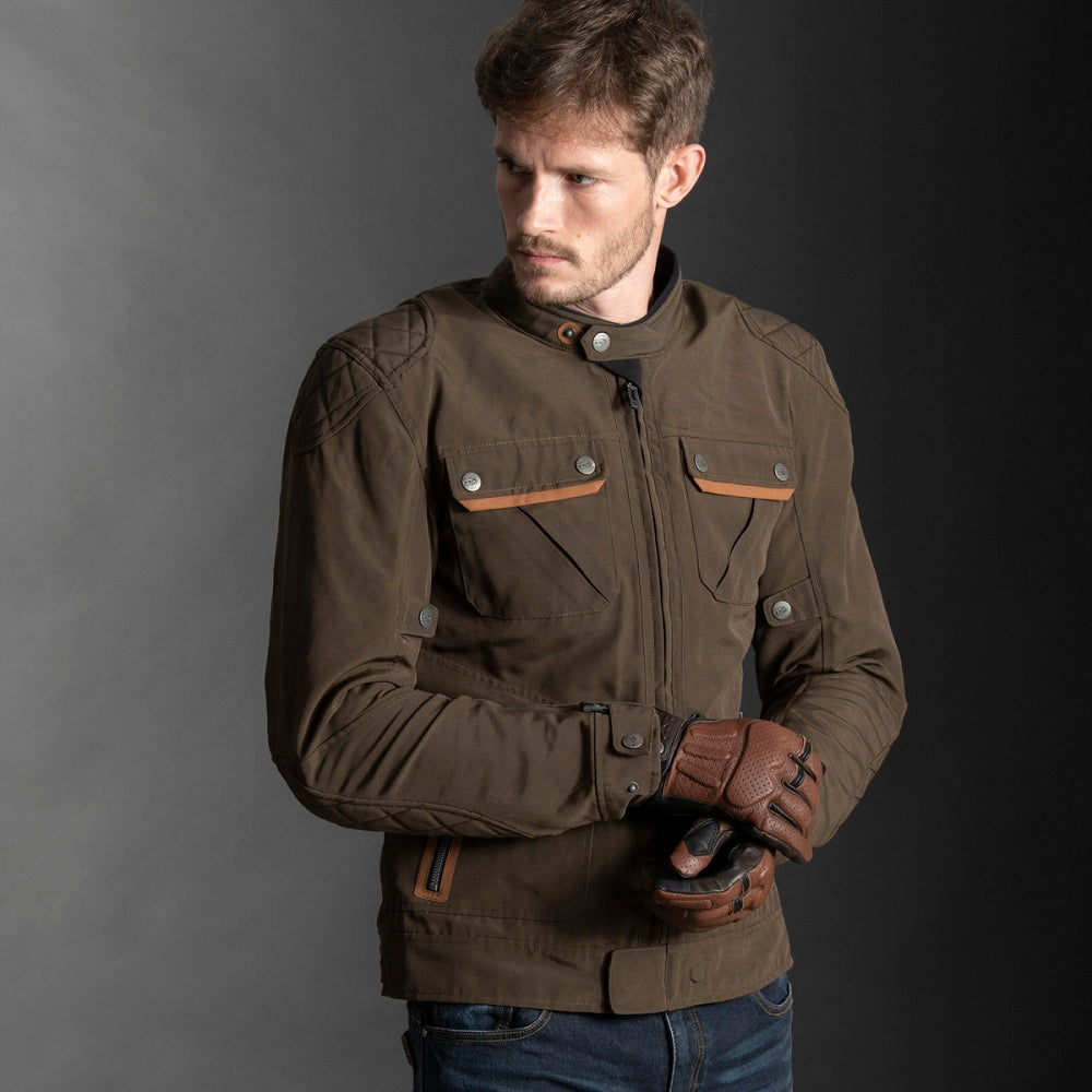 LS2 Bullet Textile Jacket Brown (Image 5) - ThrottleChimp