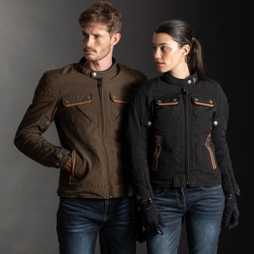 LS2 Bullet Textile Jacket Brown (Image 3) - ThrottleChimp