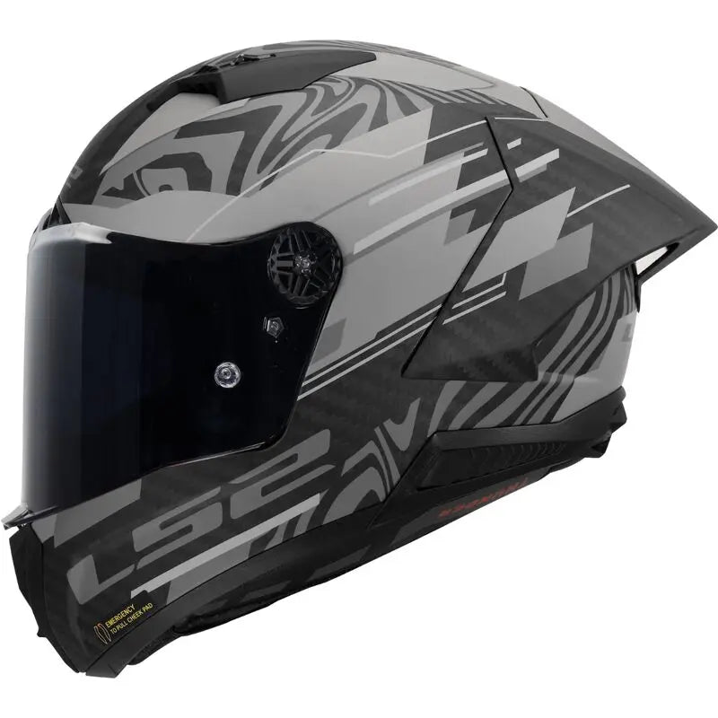 LS2 FF805 Thunder GP Aero Carbon Full Face Helmet Polar Matt Black