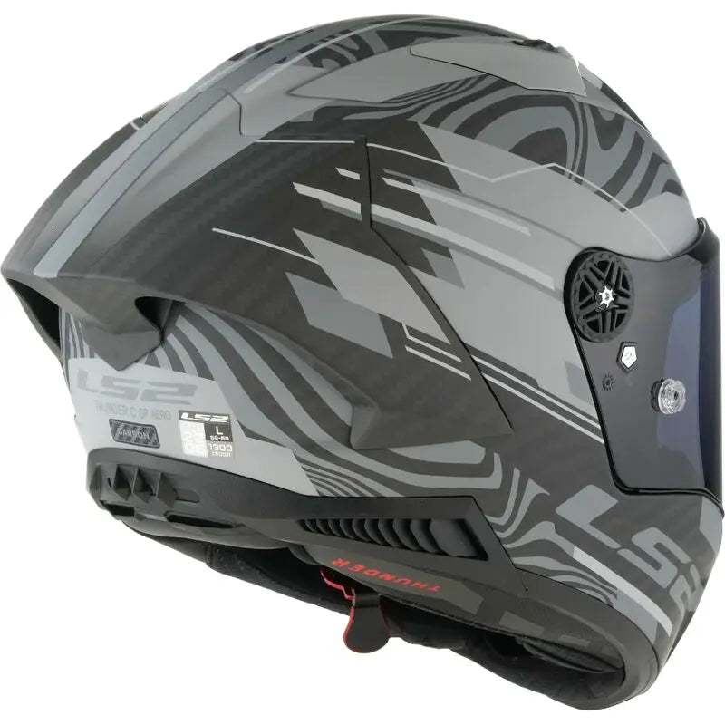 LS2 FF805 Thunder GP Aero Carbon Full Face Helmet Polar Matt Black