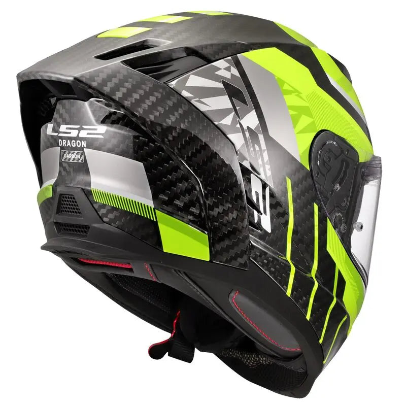 LS2 FF807 Dragon Full Face Helmet Trax Hi-Vis Yellow