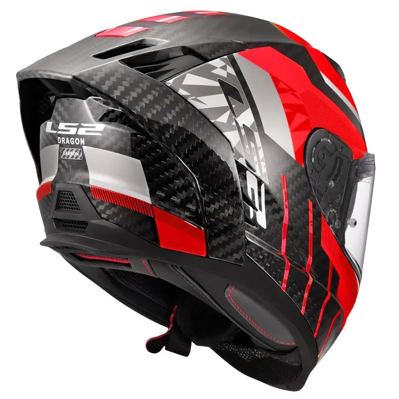 LS2 FF807 Dragon Full Face Helmet Trax Red