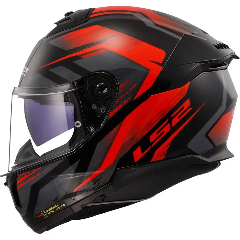 LS2 FF808 Stream 2 ECE 22.06 Full Face Helmet Fury Black / Red