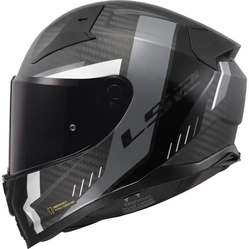 LS2 FF811 Vector 2 Carbon ECE 22.06 Full Face Helmet Grid Matt Black / Grey