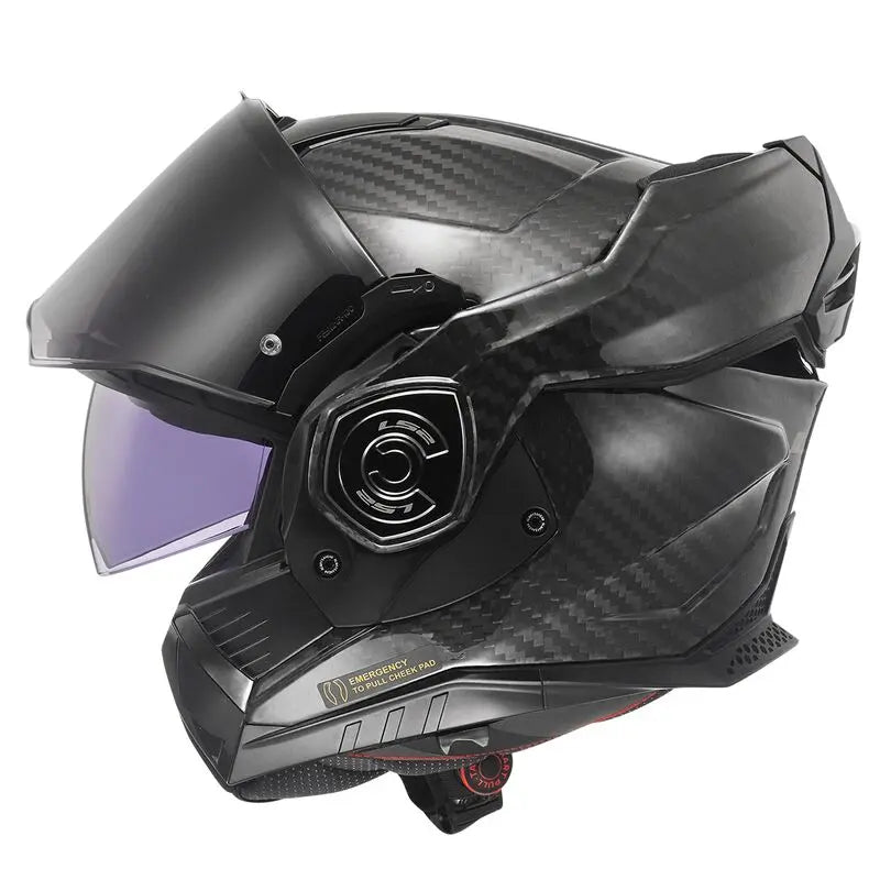 LS2 FF901 Advant X Carbon ECE 22.06 Flip-Up Helmet Solid Carbon