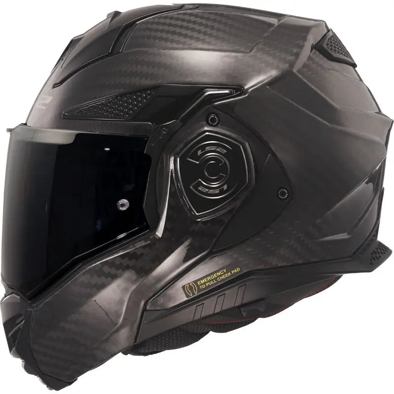 LS2 FF901 Advant X Carbon ECE 22.06 Flip-Up Helmet Solid Carbon