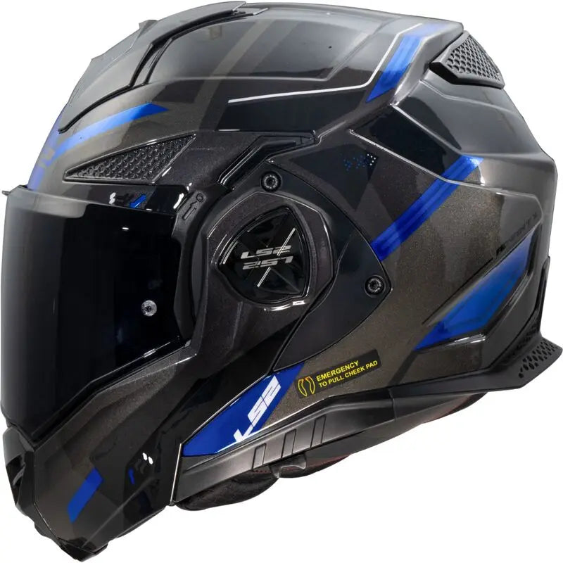 LS2 FF901 Advant X ECE 22.06 Flip-Up Helmet Spectrum Black / Titanium Blue