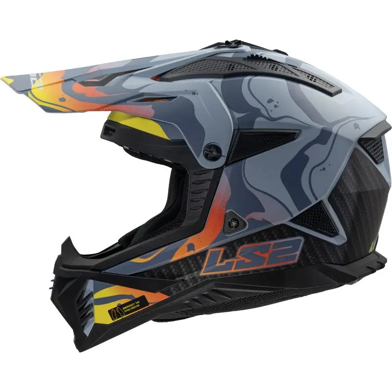 LS2 MX708 Fast 2 ECE 22.06 Motocross Helmet Wash Matt Dark Grey