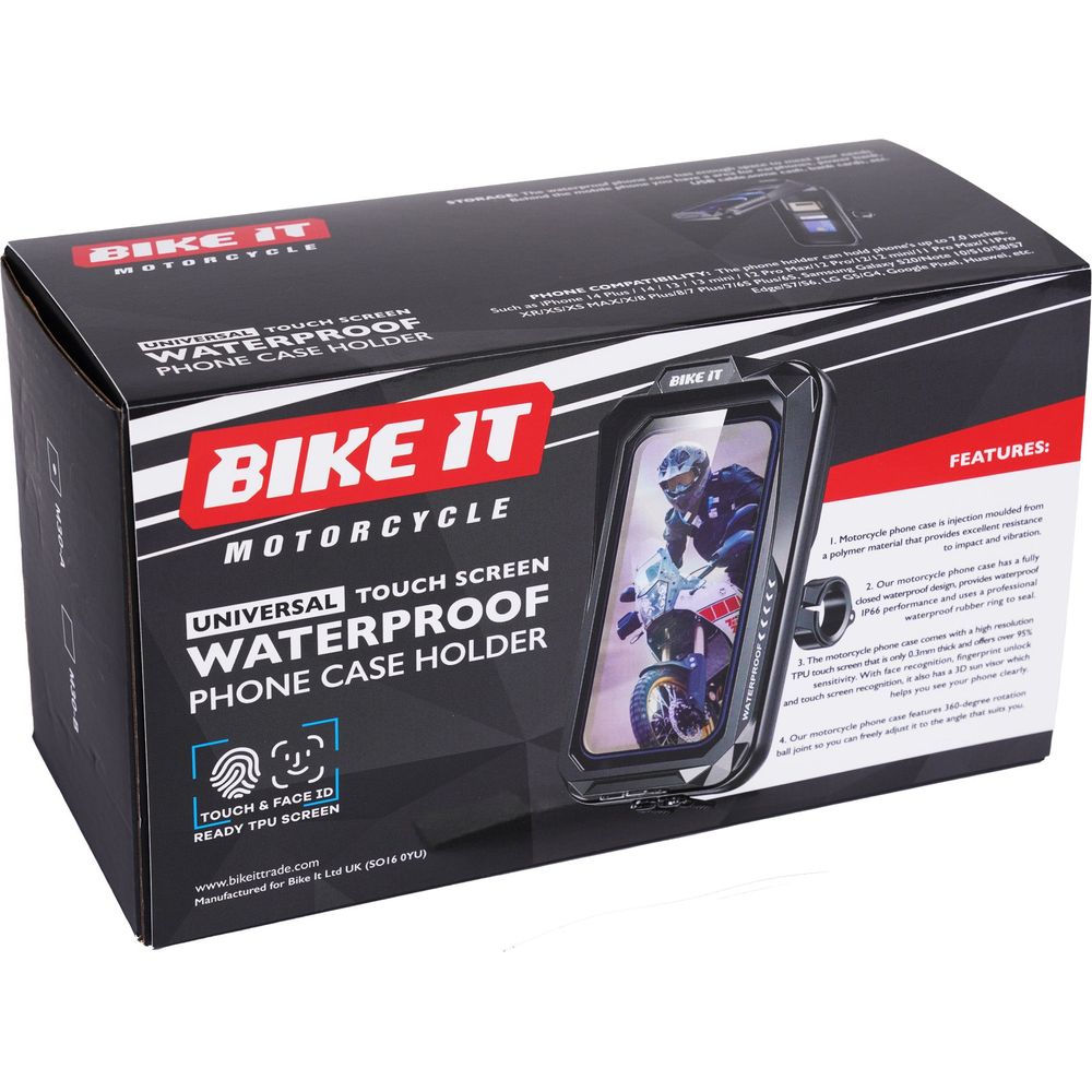 Bike It Universal Touch Screen Waterproof Phone Case Holder (Image 8) - ThrottleChimp