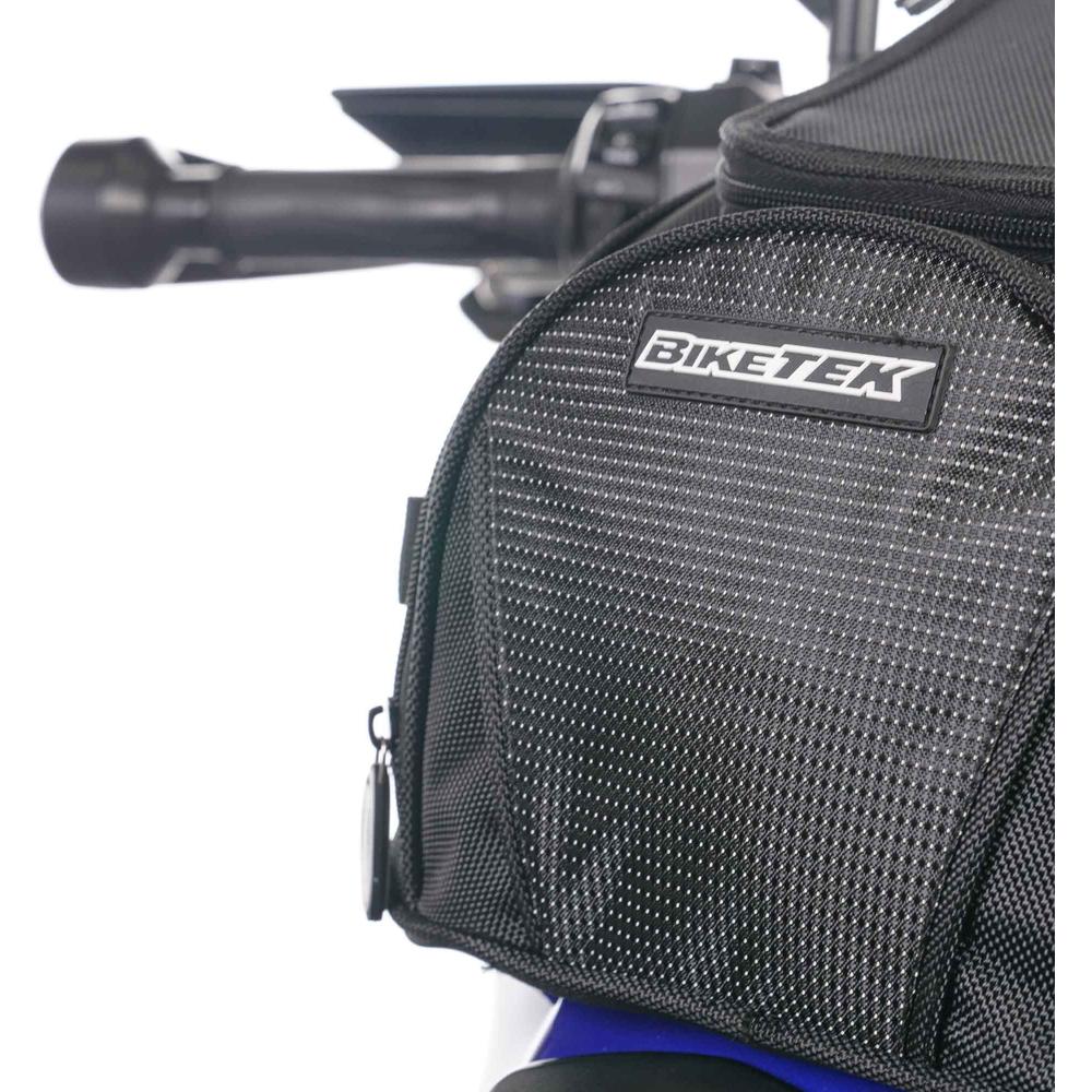 BikeTek Midi Magnetic Tank Bag With Flip Out Phone Pouch Black FREE 1 YEAR Returns, FREE UK Delivery | ThrottleChimp