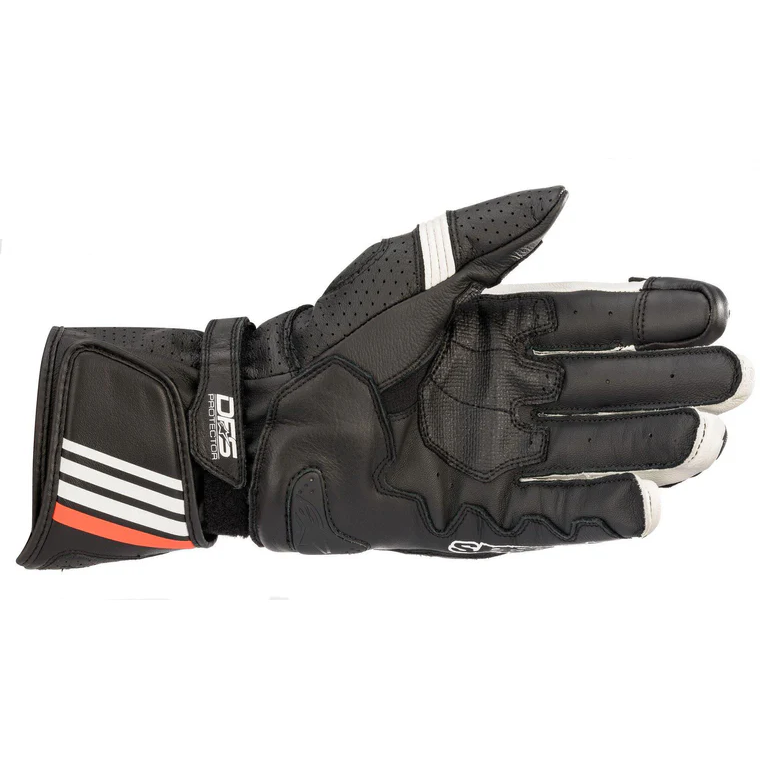 Alpinestars GP Plus R V2 Leather Gloves Black / White FREE 1 YEAR Returns, FREE UK Delivery | ThrottleChimp