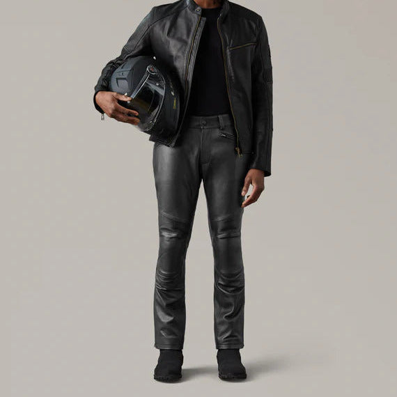 Belstaff McGregor Leather Trouser Black (Image 4) - ThrottleChimp