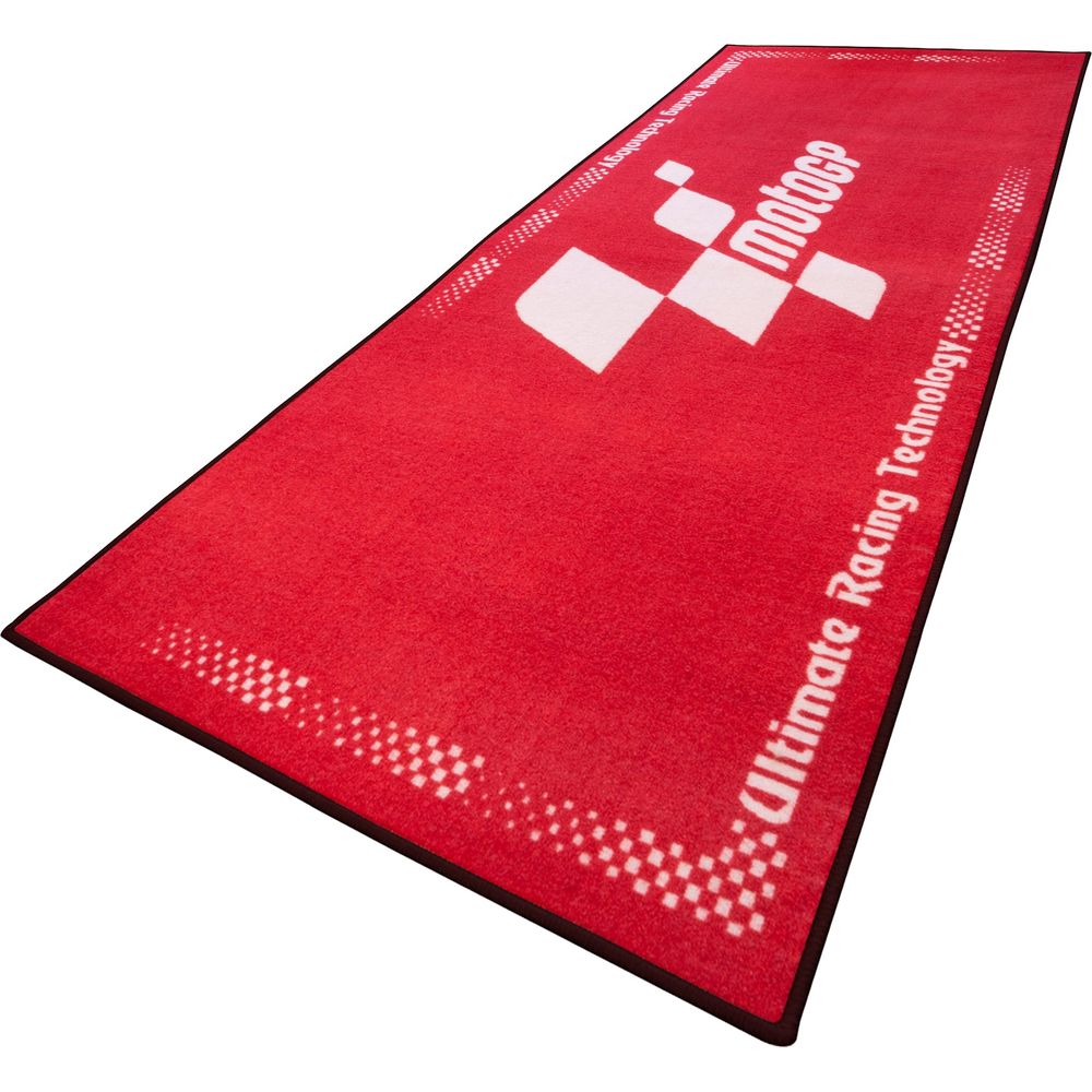 MotoGP Red With White Logo Pro Garage Pit Mat - ThrottleChimp