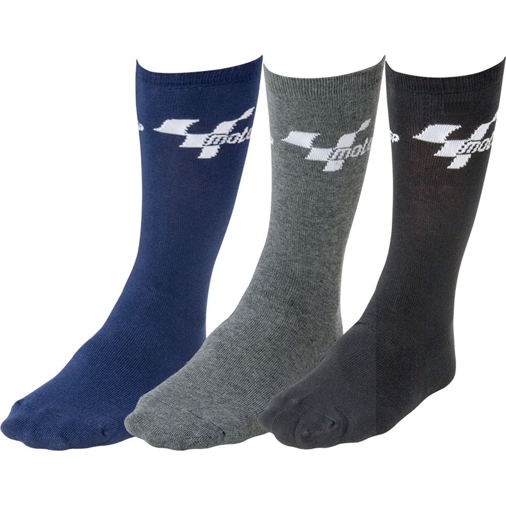 MotoGP Everyday Socks White - Pack Of 3 - ThrottleChimp