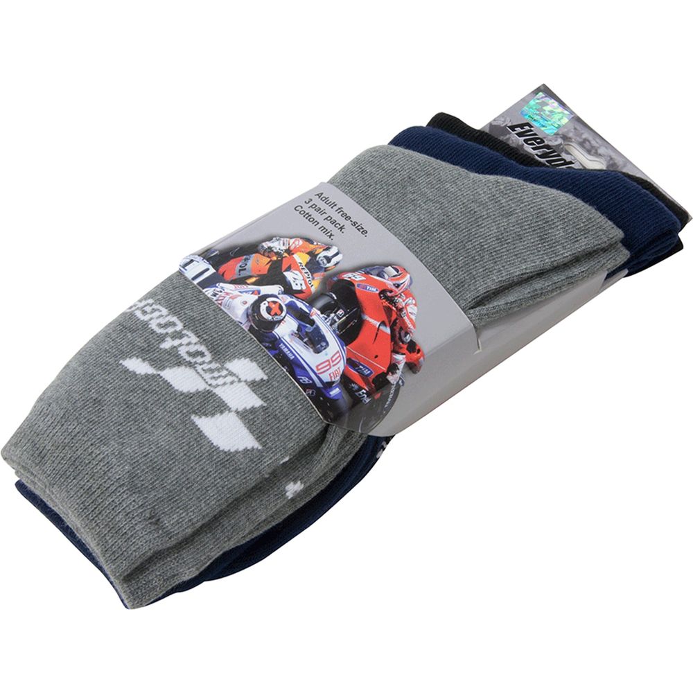 MotoGP Everyday Socks White - Pack Of 3 (Image 8) - ThrottleChimp