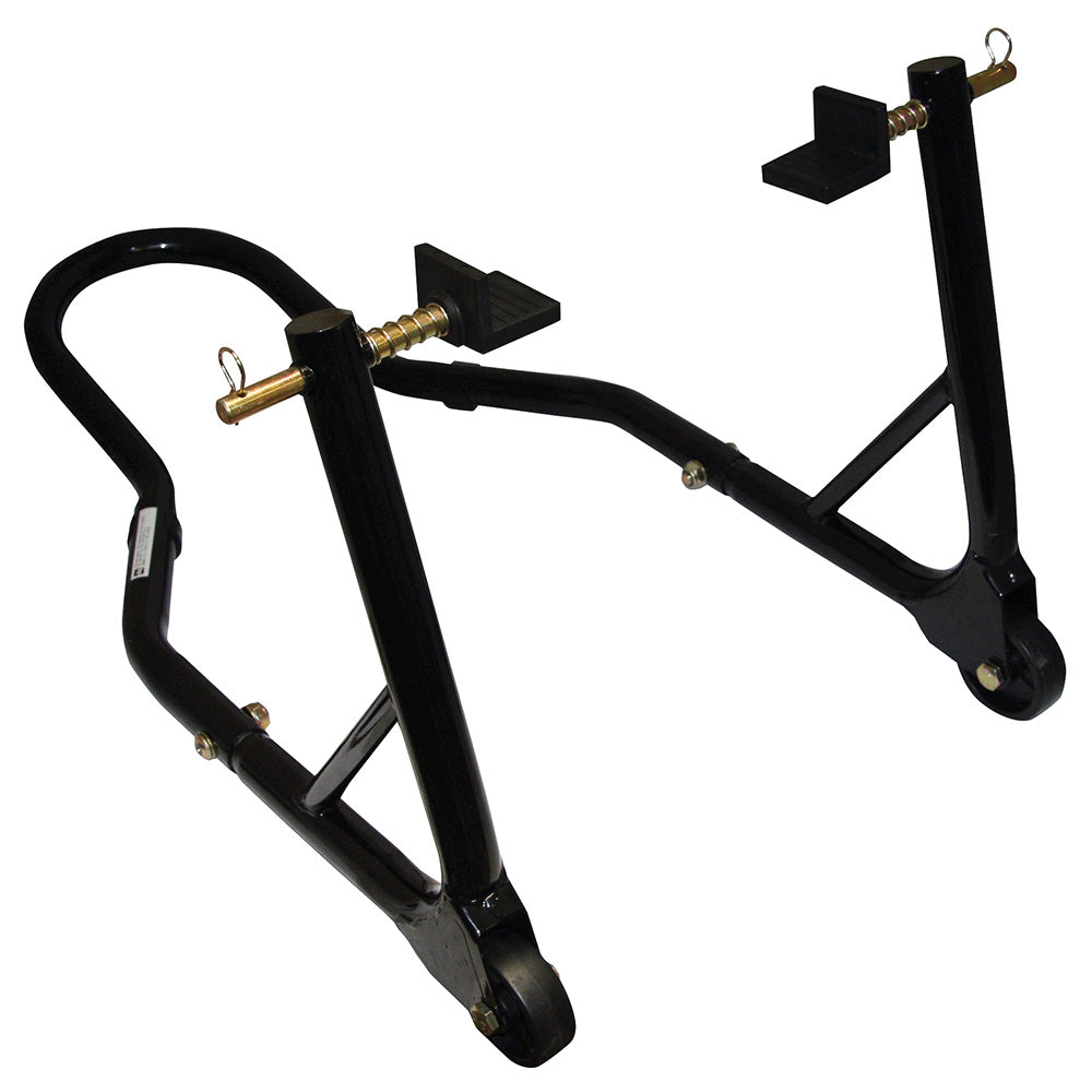 MotoGP Round Tubing Rear Track Paddock Stand Black - ThrottleChimp