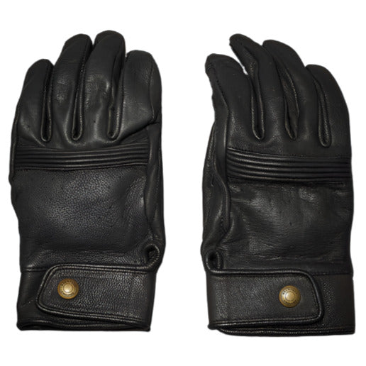 Belstaff Montgomery Leather Gloves Black - ThrottleChimp