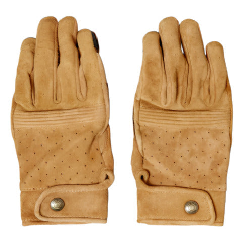 Belstaff Montgomery Leather Gloves Suede Sand - ThrottleChimp