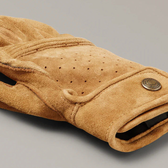 Belstaff Montgomery Leather Gloves Suede Sand (Image 6) - ThrottleChimp