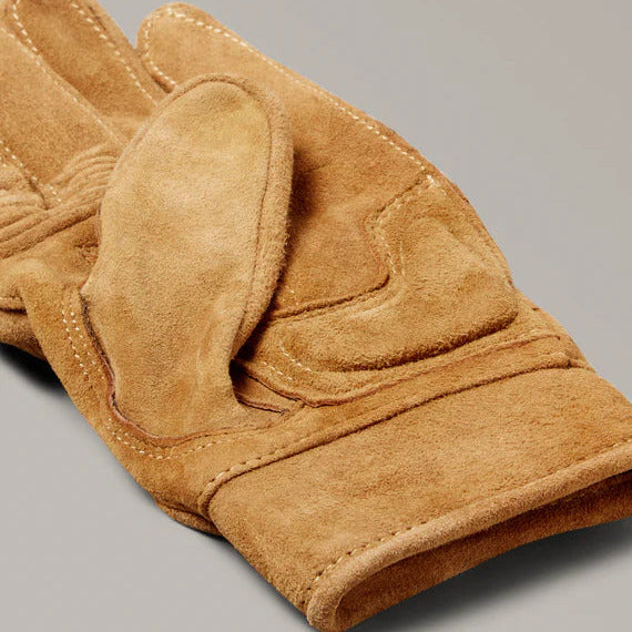 Belstaff Montgomery Leather Gloves Suede Sand (Image 4) - ThrottleChimp