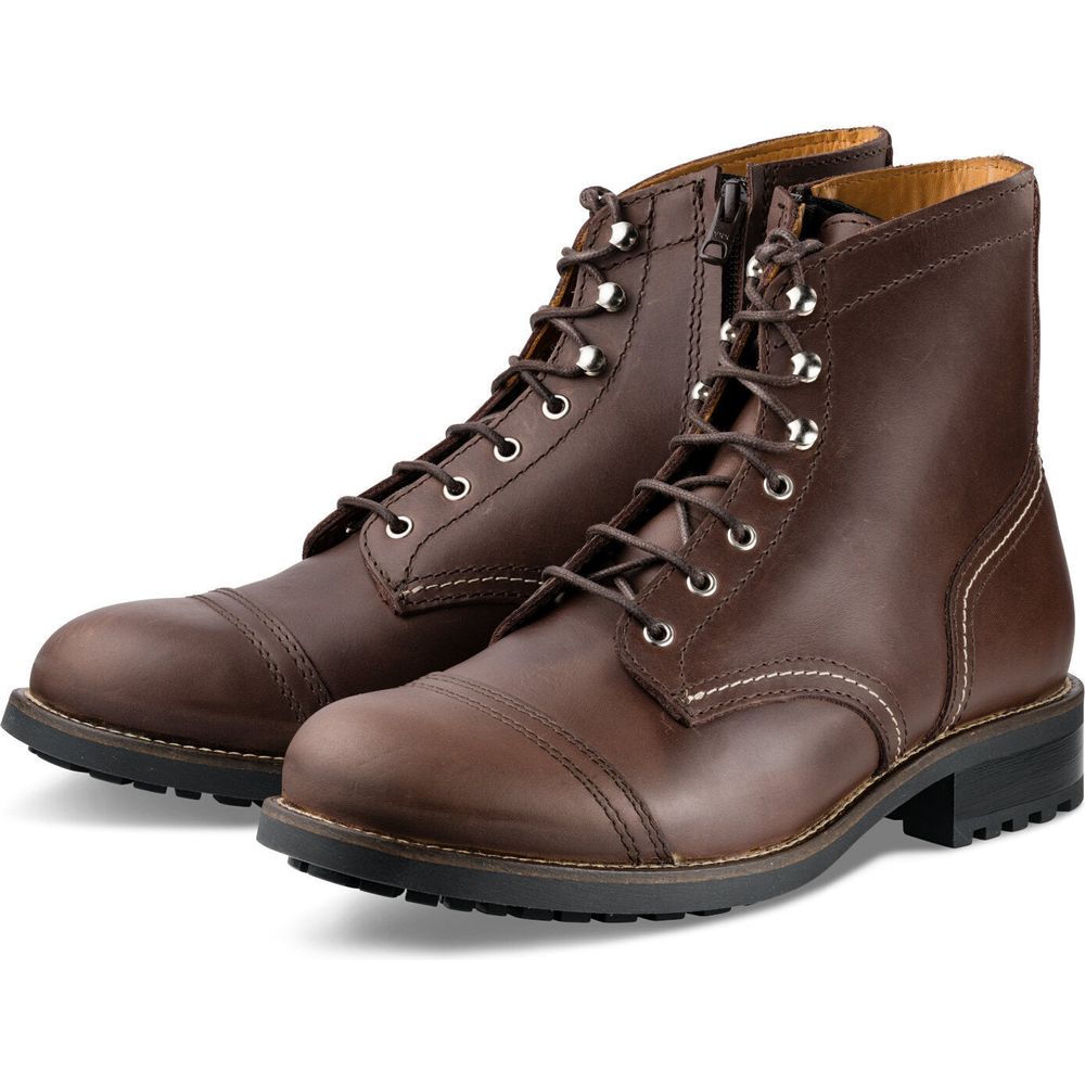 Rokker Moto Ranger Ladies Leather Boots Brown - ThrottleChimp