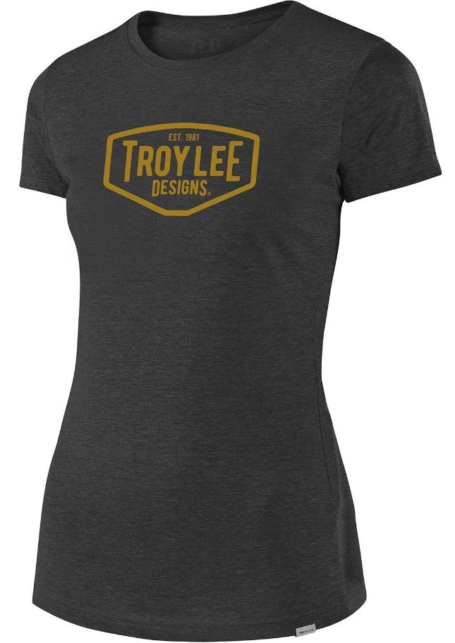 Troy Lee Designs Motor Oil Ladies T-Shirt Asphalt Grey FREE 1 YEAR Returns, FREE UK Delivery | ThrottleChimp