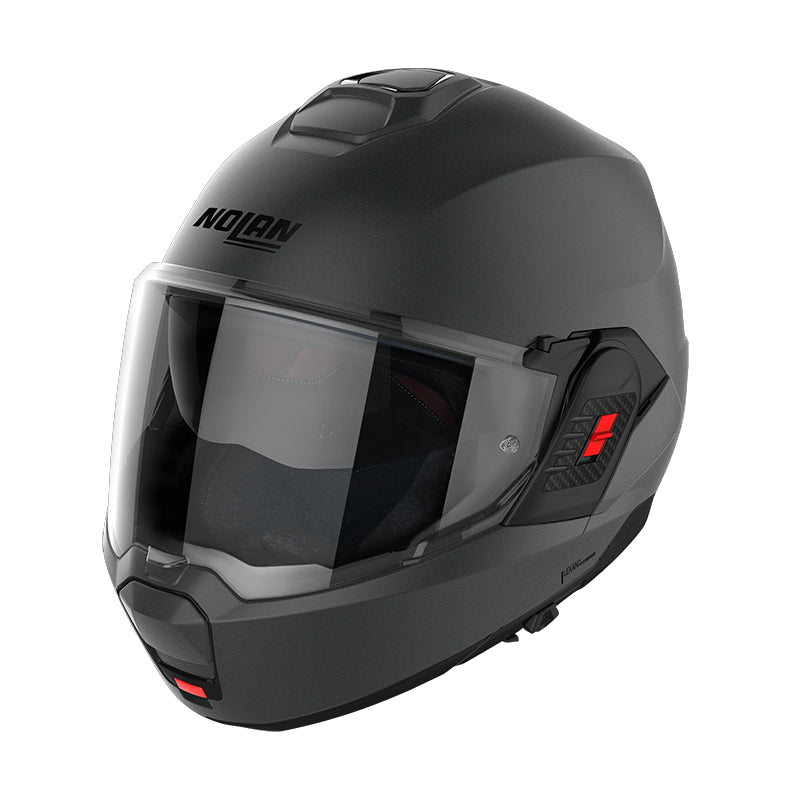 Nolan N120-1 Classic N-Com Modular Flip-Up Helmet Flat Vulcan Grey - ThrottleChimp