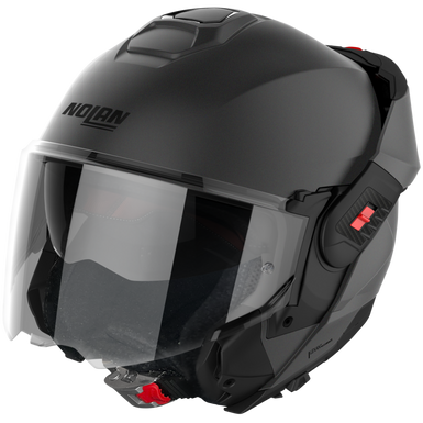 Nolan N120-1 Classic N-Com Modular Flip-Up Helmet Flat Vulcan Grey (Image 2) - ThrottleChimp