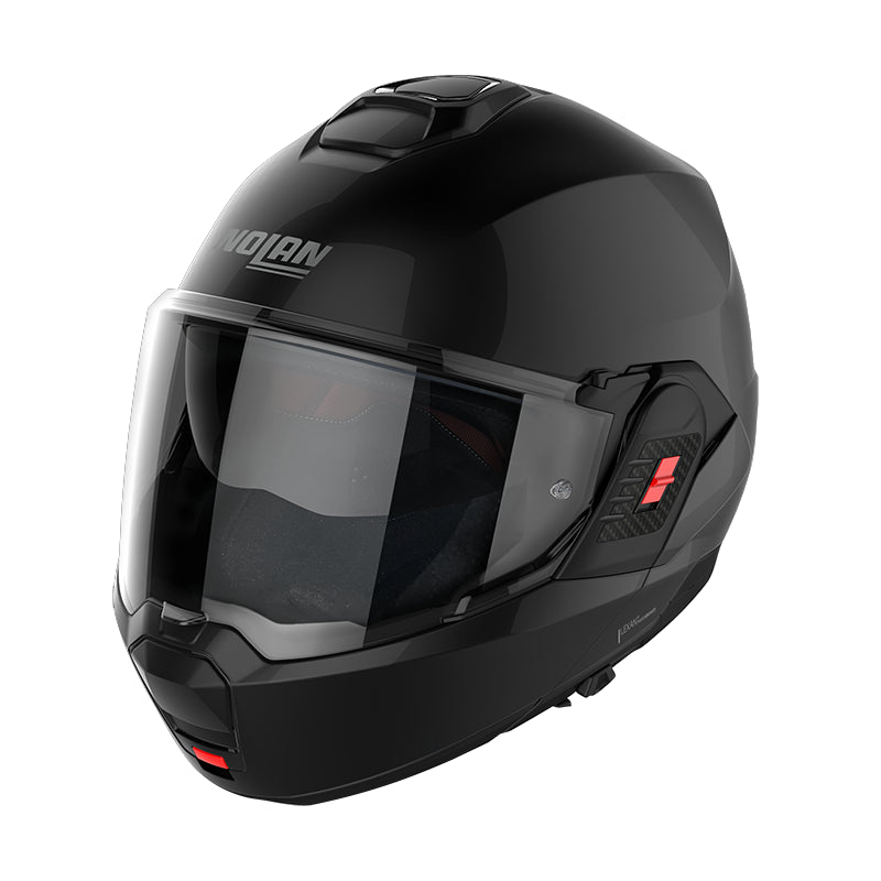 Nolan N120-1 Classic N-Com Modular Flip-Up Helmet Gloss Black - ThrottleChimp