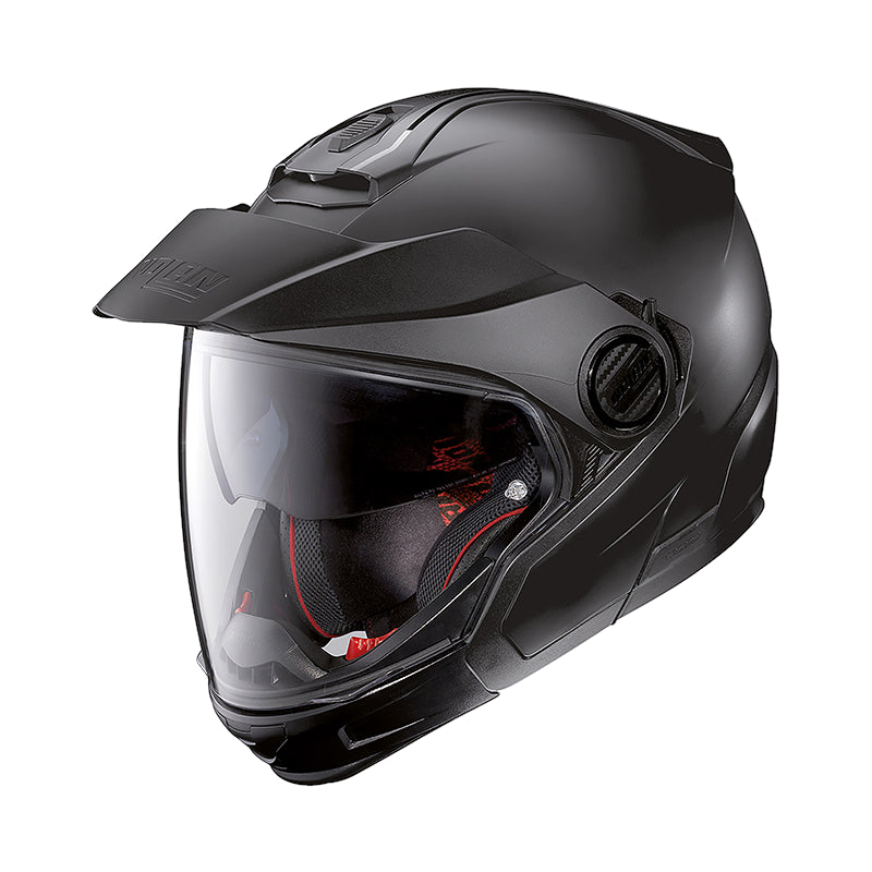 Nolan N40-5 GT 06 Classic N-Com Hybrid Helmet Flat Black FREE 1 YEAR Returns, FREE UK Delivery | ThrottleChimp