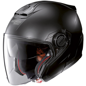 Nolan N40-5 GT 06 Classic N-Com Hybrid Helmet Flat Black (Image 4) - ThrottleChimp