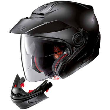 Nolan N40-5 GT 06 Classic N-Com Hybrid Helmet Flat Black (Image 9) - ThrottleChimp