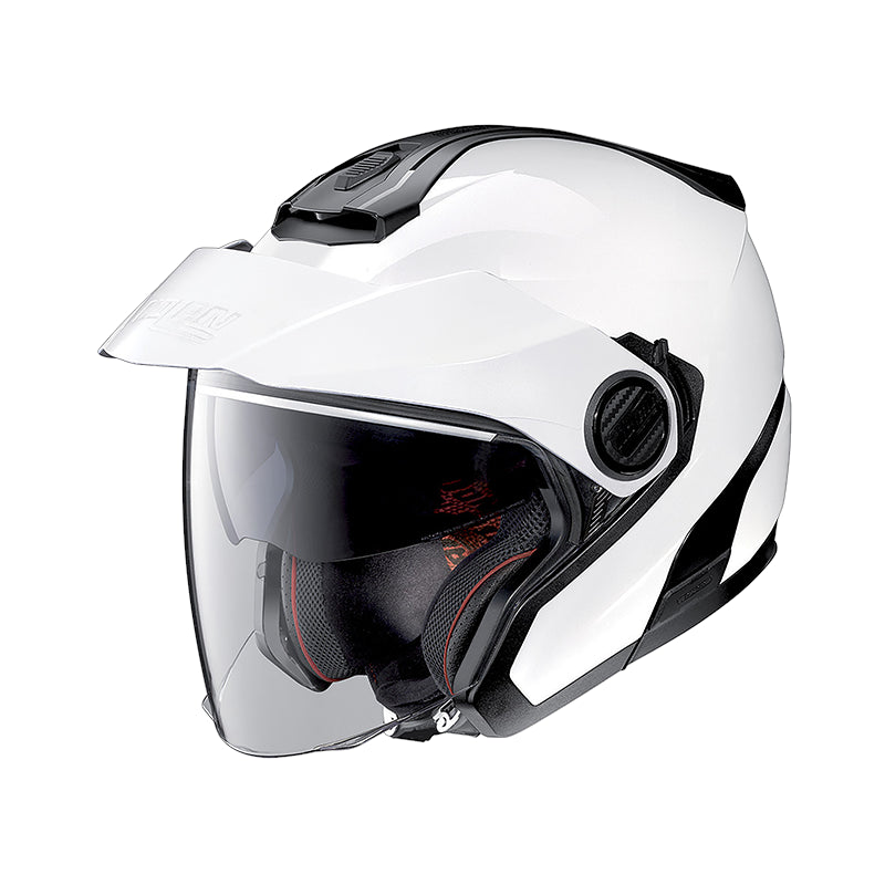 Nolan N40-5 06 Classic N-Com Open Face Helmet Metal White - ThrottleChimp