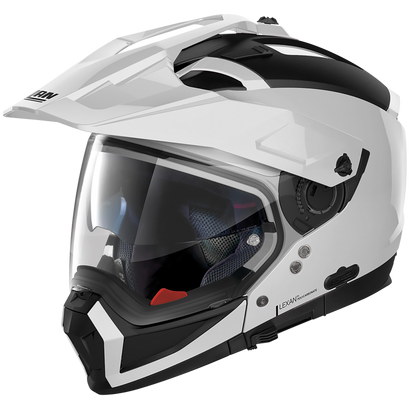 Nolan N70-2 X 06 Classic N-Com Adventure Helmet Metal White FREE 1 YEAR Returns, FREE UK Delivery | ThrottleChimp