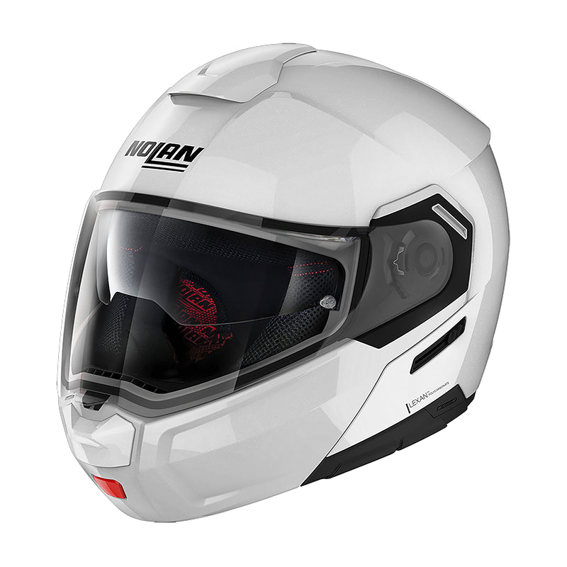 Nolan N90-3 06 Classic N-Com Modular Flip-Up Helmet Metal White - ThrottleChimp